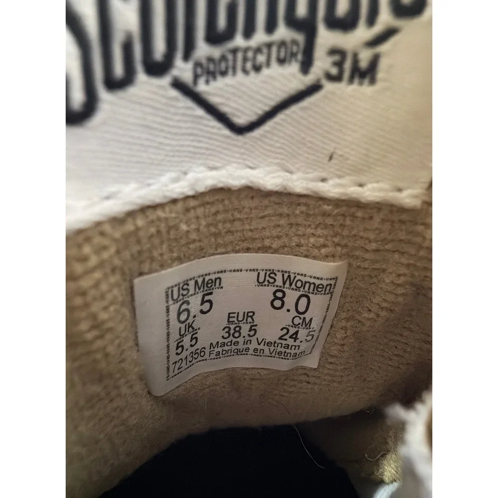 Vans Scotchgard 3M Beige Suede Sneakers Size Men's 6.5 /Women's 8, Unisex